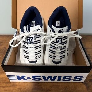 K-Swiss Women’s Navy and White Tennis Sneakers